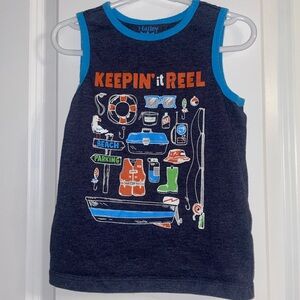 Hatley Kids Navy Graphic Tank Top